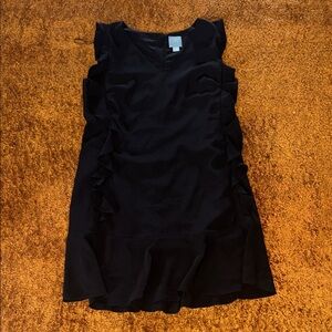 CeCe Elegant Black Ruffle Mini Dress